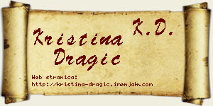 Kristina Dragić vizit kartica